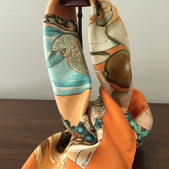 Hermes Accessories - HERMES SCARF ROCAILLE ll SEA SHELL  NWOT